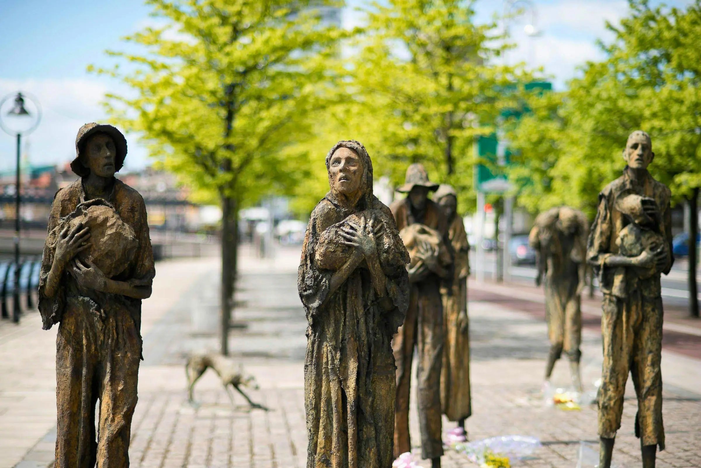 The Famine Memorial near EPIC