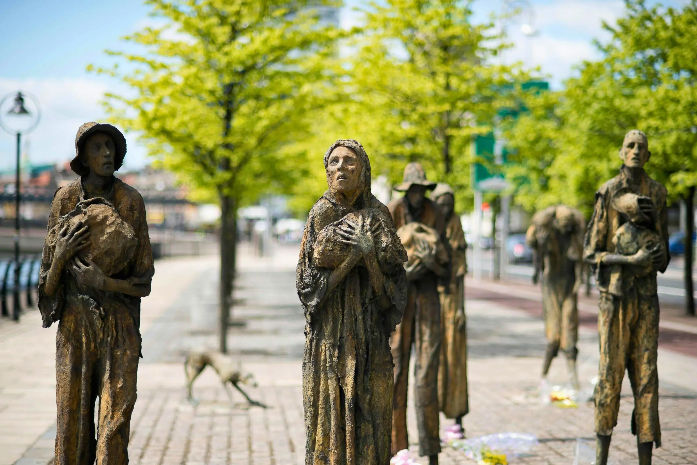 The Famine Memorial near EPIC